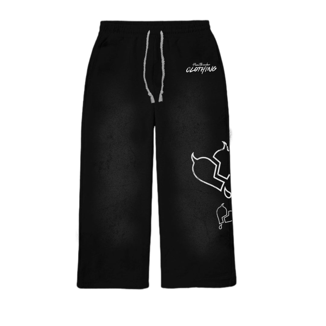 Heartbreak Double Heart Flared Sweats